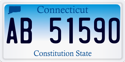 CT license plate AB51590