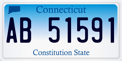 CT license plate AB51591