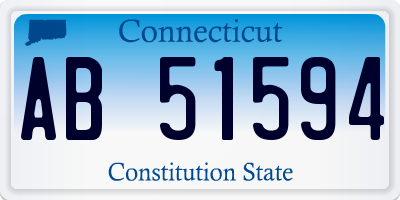 CT license plate AB51594