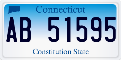 CT license plate AB51595