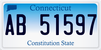 CT license plate AB51597