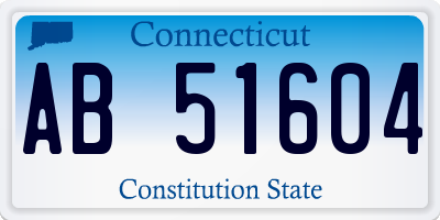 CT license plate AB51604