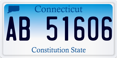 CT license plate AB51606