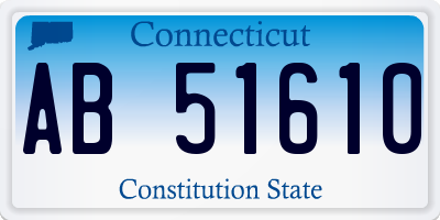 CT license plate AB51610