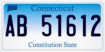 CT license plate AB51612