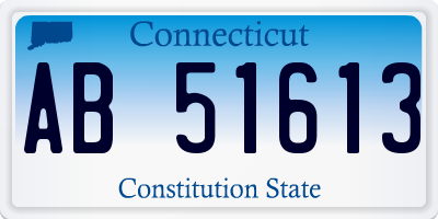 CT license plate AB51613