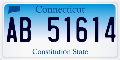 CT license plate AB51614