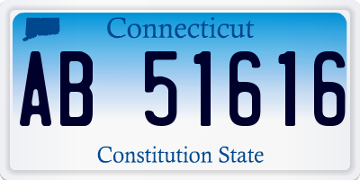 CT license plate AB51616