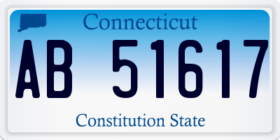 CT license plate AB51617