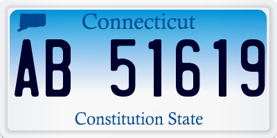 CT license plate AB51619