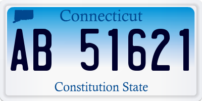 CT license plate AB51621