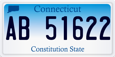 CT license plate AB51622