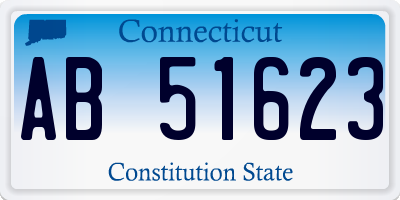 CT license plate AB51623