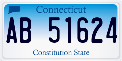 CT license plate AB51624