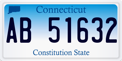 CT license plate AB51632