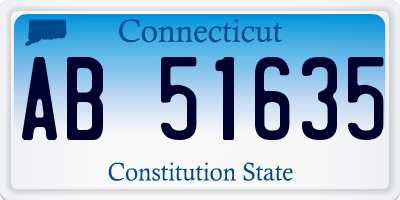 CT license plate AB51635