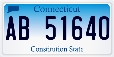 CT license plate AB51640