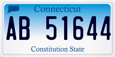 CT license plate AB51644