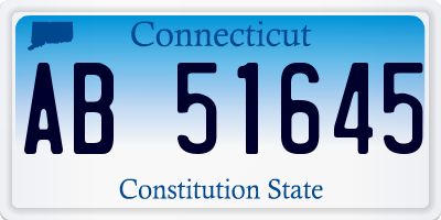 CT license plate AB51645