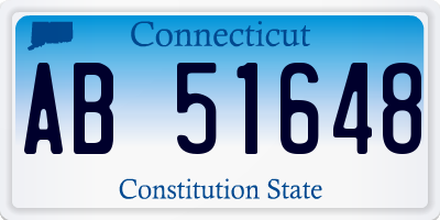 CT license plate AB51648