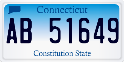 CT license plate AB51649