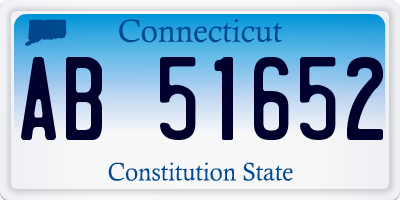 CT license plate AB51652