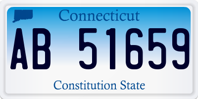 CT license plate AB51659