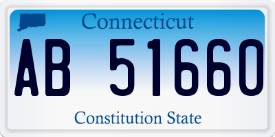 CT license plate AB51660