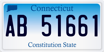 CT license plate AB51661