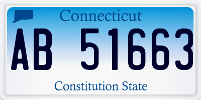 CT license plate AB51663