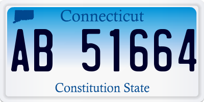 CT license plate AB51664