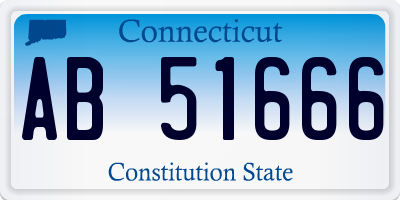 CT license plate AB51666