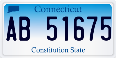 CT license plate AB51675