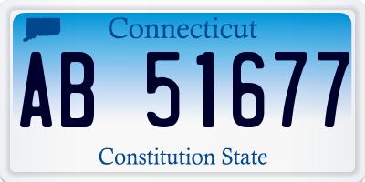 CT license plate AB51677