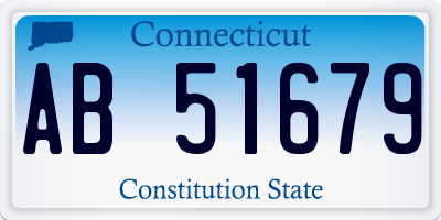 CT license plate AB51679