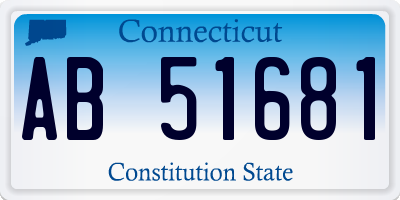 CT license plate AB51681