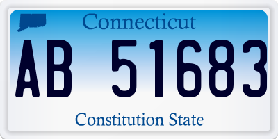 CT license plate AB51683