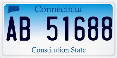 CT license plate AB51688