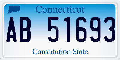 CT license plate AB51693