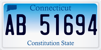 CT license plate AB51694