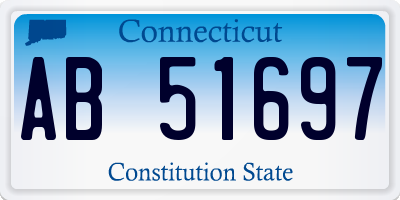 CT license plate AB51697