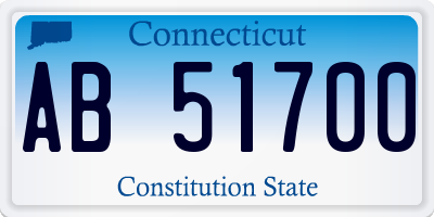 CT license plate AB51700