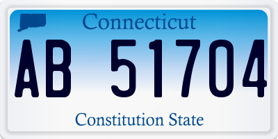 CT license plate AB51704