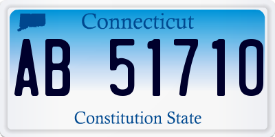 CT license plate AB51710