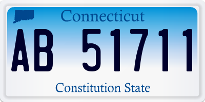 CT license plate AB51711