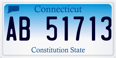 CT license plate AB51713