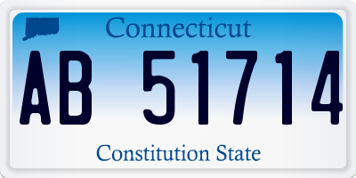 CT license plate AB51714