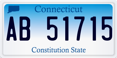 CT license plate AB51715