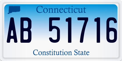 CT license plate AB51716