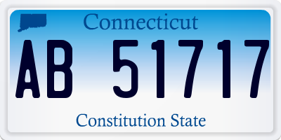 CT license plate AB51717